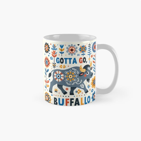 Item preview, Gotta Go Buffalo – Scandinavian Folk Art Nursery Rhyme by heidiannemorris © designed and sold by FOLK ART FUSION by heidiannemorris.