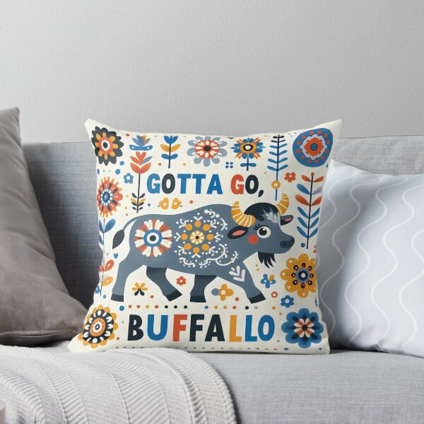 Item preview, Gotta Go Buffalo – Scandinavian Folk Art Nursery Rhyme by heidiannemorris © designed and sold by FOLK ART FUSION by heidiannemorris.