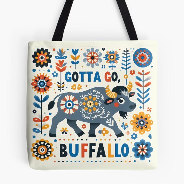 Item preview, Gotta Go Buffalo – Scandinavian Folk Art Nursery Rhyme by heidiannemorris © designed and sold by FOLK ART FUSION by heidiannemorris.