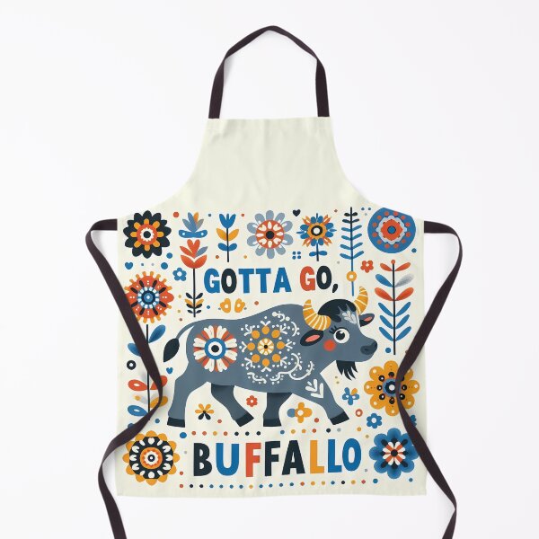 Item preview, Gotta Go Buffalo – Scandinavian Folk Art Nursery Rhyme by heidiannemorris © designed and sold by FOLK ART FUSION by heidiannemorris.