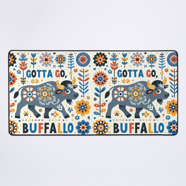 Item preview, Gotta Go Buffalo – Scandinavian Folk Art Nursery Rhyme by heidiannemorris © designed and sold by FOLK ART FUSION by heidiannemorris.