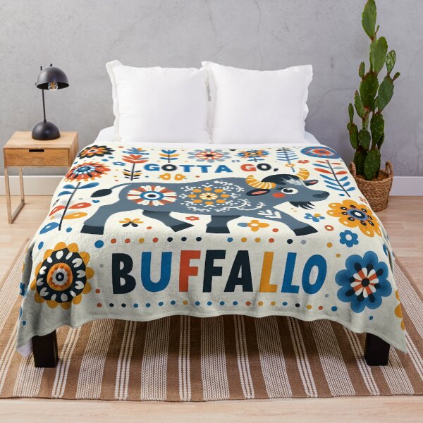 Item preview, Gotta Go Buffalo – Scandinavian Folk Art Nursery Rhyme by heidiannemorris © designed and sold by FOLK ART FUSION by heidiannemorris.
