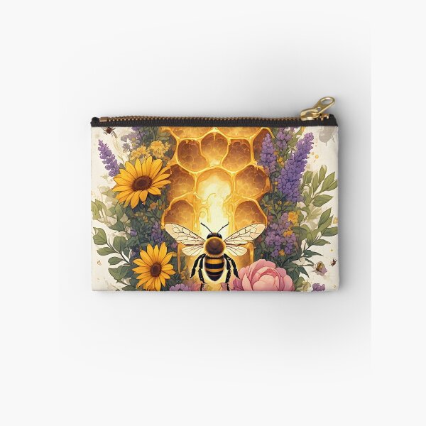 Item preview, Floral Honeycomb Bee Art for Honey Bee Keepers designed and sold by owi-art.