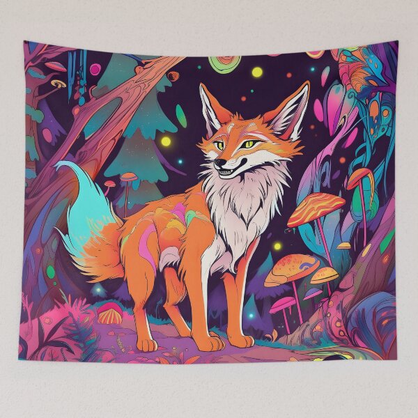 Item preview, Fairy Tale Fox in Rainbow Magical Forest designed and sold by SecretDicer.
