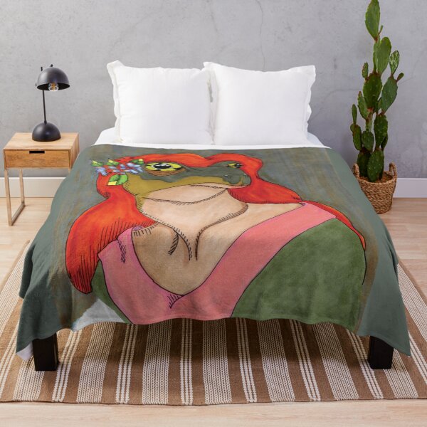 Item preview, Portrait of Frog as Young Woman designed and sold by bouncing betty art.