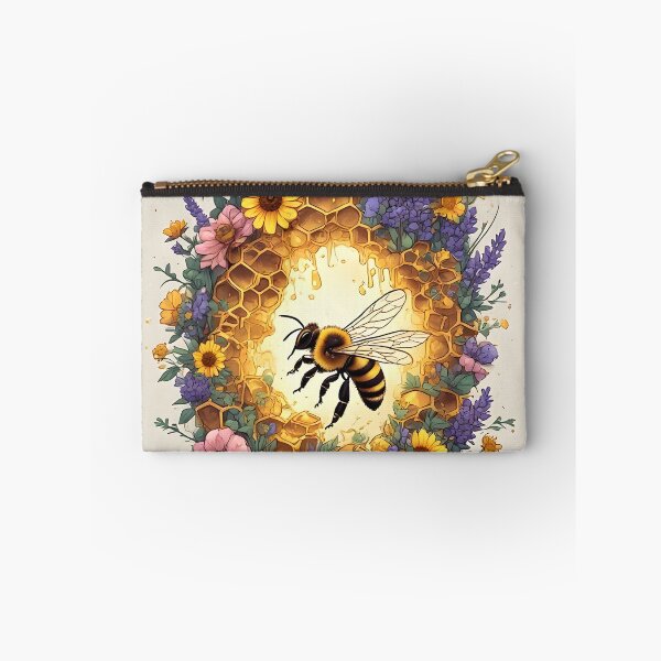 Item preview, Floral Honeycomb Bee Art for Honey Bee Keepers designed and sold by owi-art.