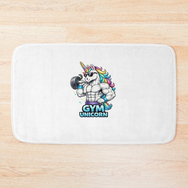 Item preview, Gym Unicorn – Funny Strong Unicorn Weightlifting Cartoon designed and sold by UnglaublichGut.