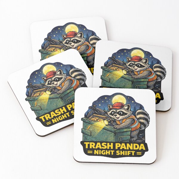 Item preview, Trash Panda Night Shift Shirt Funny Raccoon Dumpster Diver Meme designed and sold by ZEBBEDE - Minimal Streetwear .