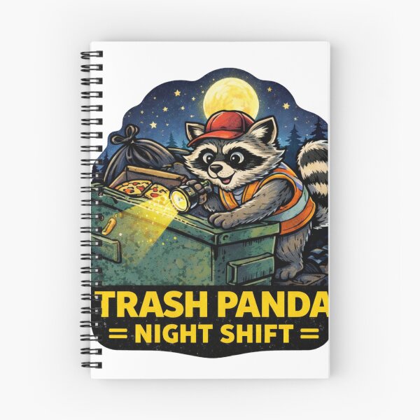 Item preview, Trash Panda Night Shift Shirt Funny Raccoon Dumpster Diver Meme designed and sold by ZEBBEDE - Minimal Streetwear .