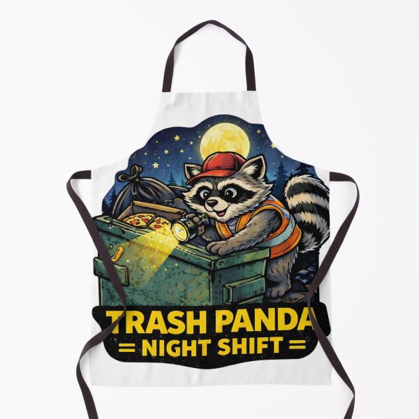 Item preview, Trash Panda Night Shift Shirt Funny Raccoon Dumpster Diver Meme designed and sold by ZEBBEDE - Minimal Streetwear .