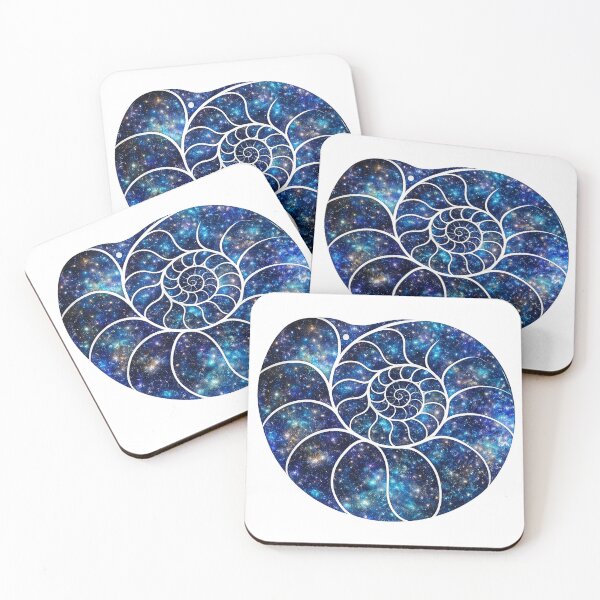 Item preview, Cosmic Ammonite Fossil – Sacred Geometry Galaxy Spiral Art designed and sold by chihuahuashower.