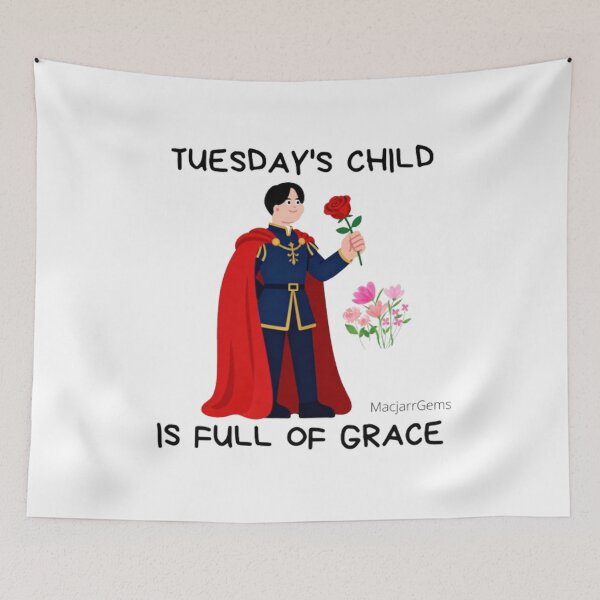 Item preview, Tuesday's Child Is Full Of Grace. designed and sold by MacjarrGems.