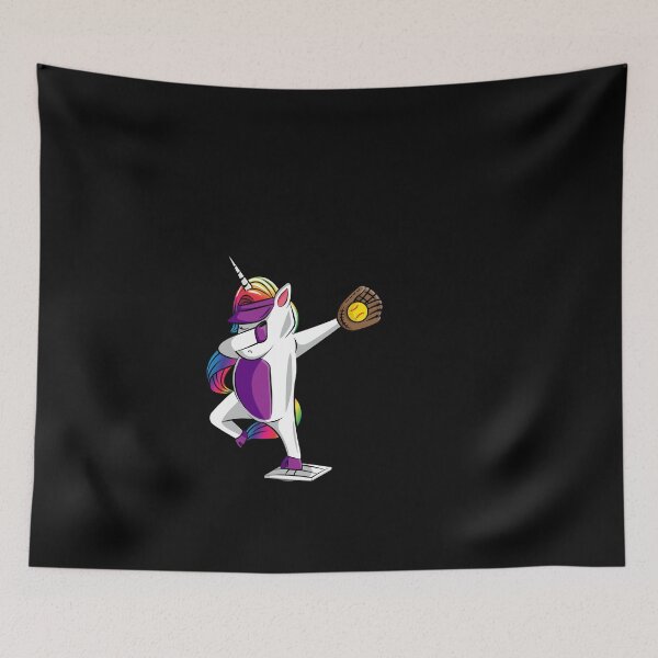 Item preview, Softball Dabbing Unicorn Girls Softball Dab Softball Gift All About That Base Black designed and sold by Rhynowear.