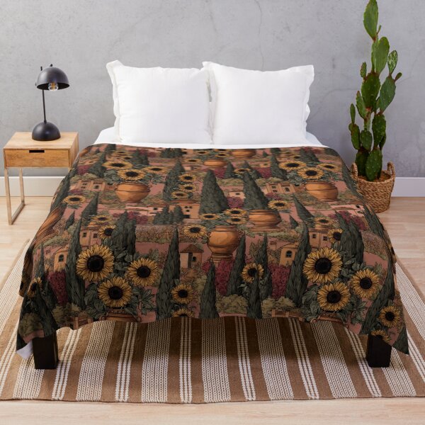 Item preview, Vintage Tuscan Sunflower Garden Tapestry Art designed and sold by weirdfishes123.