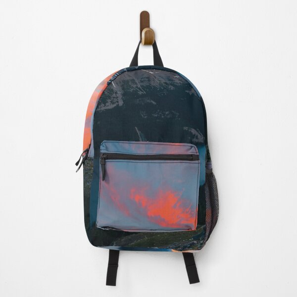 Item preview, Mountain Landscape with Red Clouds – Dramatic Nature Sky Art designed and sold by MerlinWear.