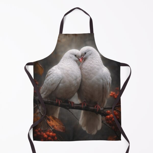 Item preview, Eternal Peace: White Doves Couple on Autumn Rowan Branch designed and sold by Dreamy Armine Art.