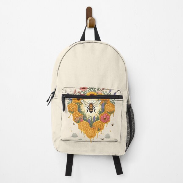 Item preview, Floral Honeycomb Bee Art for Honey Bee Keepers designed and sold by owi-art.