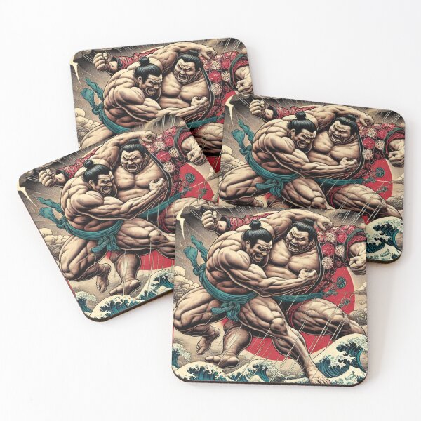 Item preview, Epic Sumo Storm Clash – Thunderous Ukiyo-e Showdown designed and sold by ArtFreshStudio.