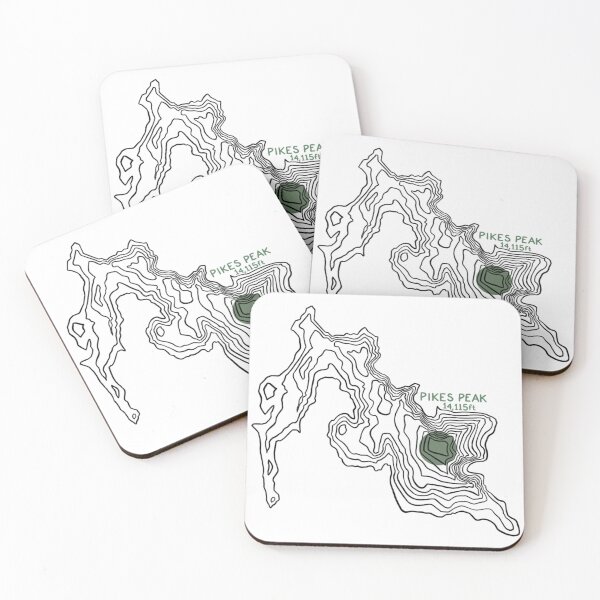 Item preview, Pikes Peak Topography Outline designed and sold by Mountain Bound Designs.