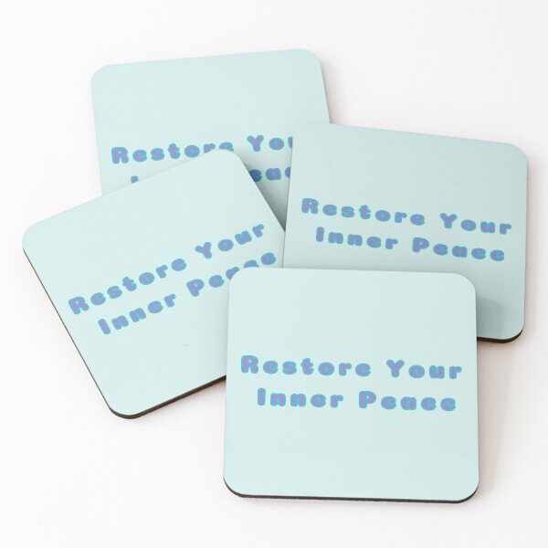 Item preview, Restore Your Inner Peace Text Calm Relax Stickers Prints Posters Wall Art Magnet Home Coffee Cup Decoration TShirt Stationary Notebook Magnet Hat Kitchen Work School Office Redbubble Shop designed and sold by Saritas Boutique Shop.