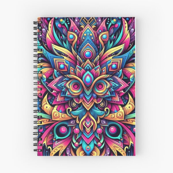 Item preview, Psychedelic Abstract Mask – Vibrant Symmetry Design designed and sold by Dogandesighn.