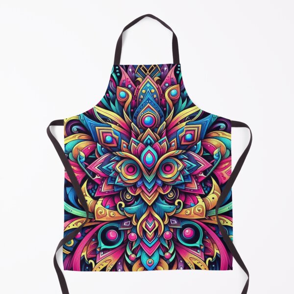Item preview, Psychedelic Abstract Mask – Vibrant Symmetry Design designed and sold by Dogandesighn.
