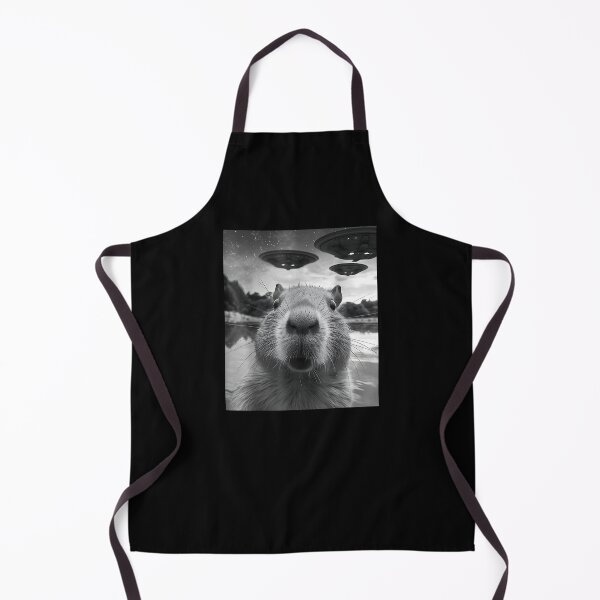 Item preview, Capybara Selfie with UFOs Weird designed and sold by Cheesymatiion.