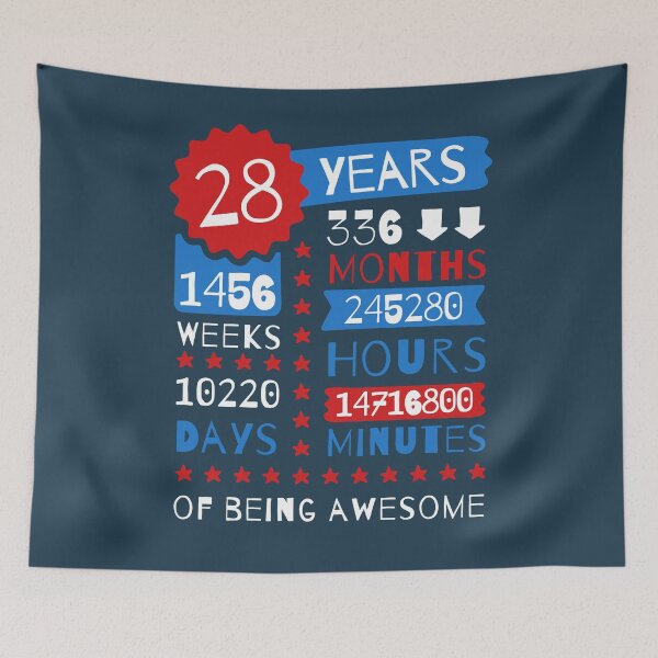 Item preview, 28 Years Of Being Awesome - Splendid 28th Birthday Gift Ideas designed and sold by MemWear.