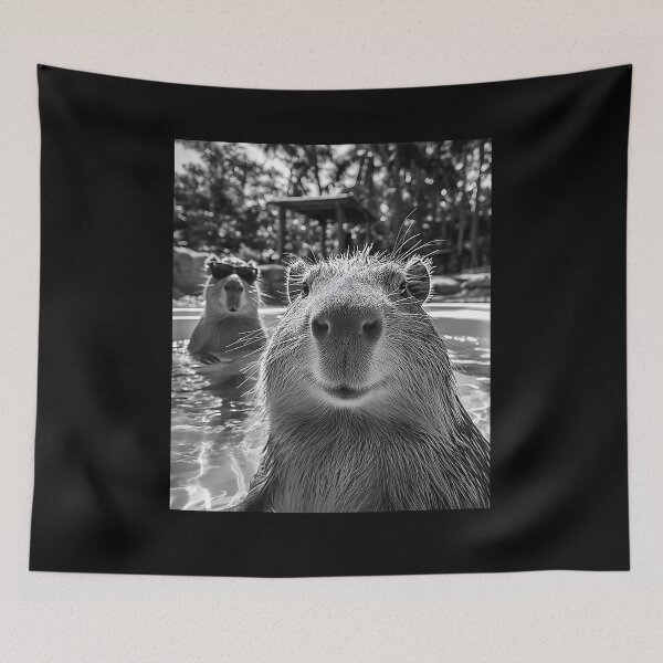 Item preview, Cool Capybara Selfie designed and sold by Cheesymatiion.