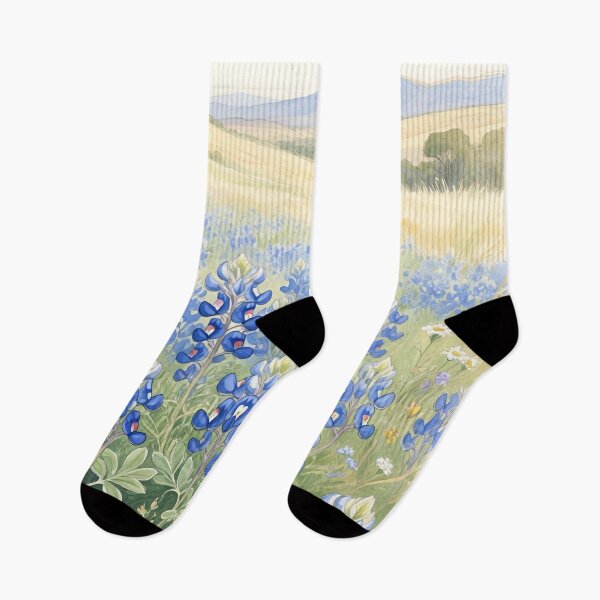 Item preview, Texas Bluebonnet Wildflowers Watercolor | Texas State Flower Botanical Art designed and sold by Debbie Schulte.