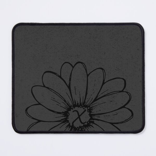 Item preview, Minimalist Monogram X Black Daisy Flower designed and sold by TackyTime.