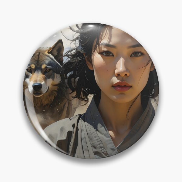 Item preview, Wolf Spirit Warrior — Indomitable Female Force designed and sold by Schoenenwald - Illustrations Uniques et Originales.