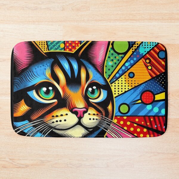 Item preview, Pop Art Cat – Vibrant Retro Feline Design designed and sold by Dogandesighn.