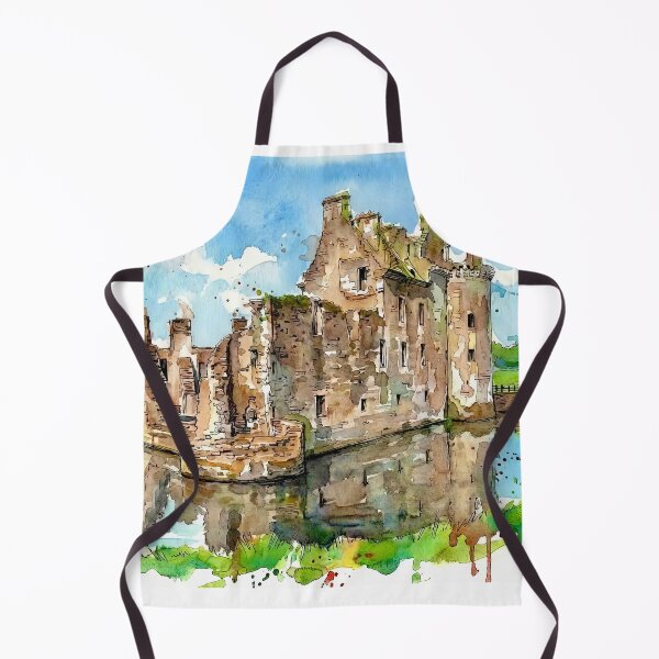 Item preview, Watercolour illustration of Caerlaverock Castle, Dumfries, Scotland designed and sold by davidelder.