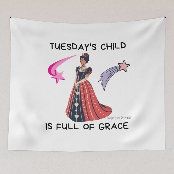 Item preview, Tuesday's Child Is Full Of Grace. designed and sold by MacjarrGems.