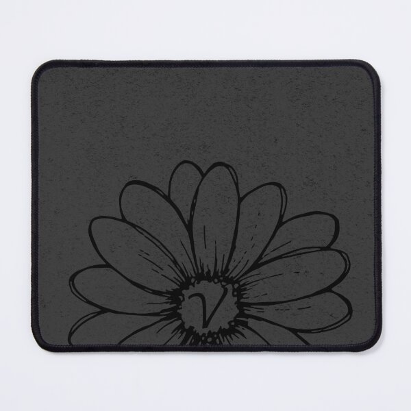 Item preview, Minimalist Monogram V Black Daisy Flower designed and sold by TackyTime.