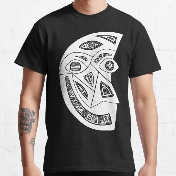 Maske Totem Mond Weiss Classic T-Shirt