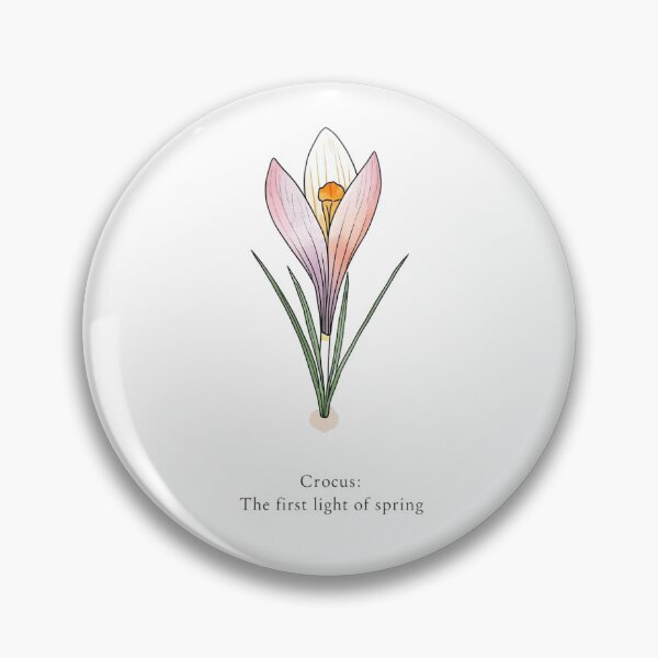 Item preview, Crocus Flower Meaning | First Light of Spring Minimalist designed and sold by YvkafromPoland.