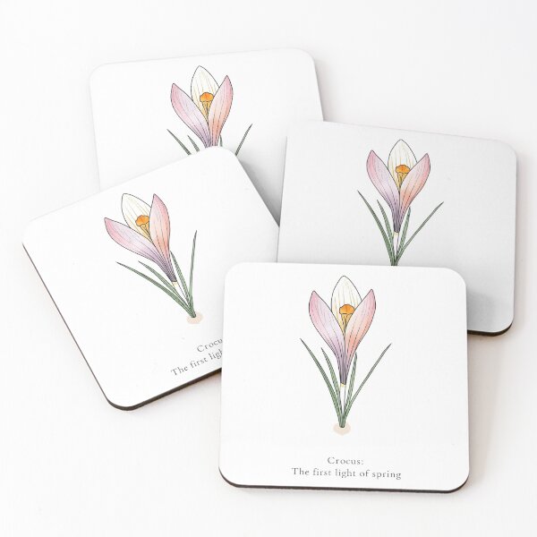 Item preview, Crocus Flower Meaning | First Light of Spring Minimalist designed and sold by YvkafromPoland.
