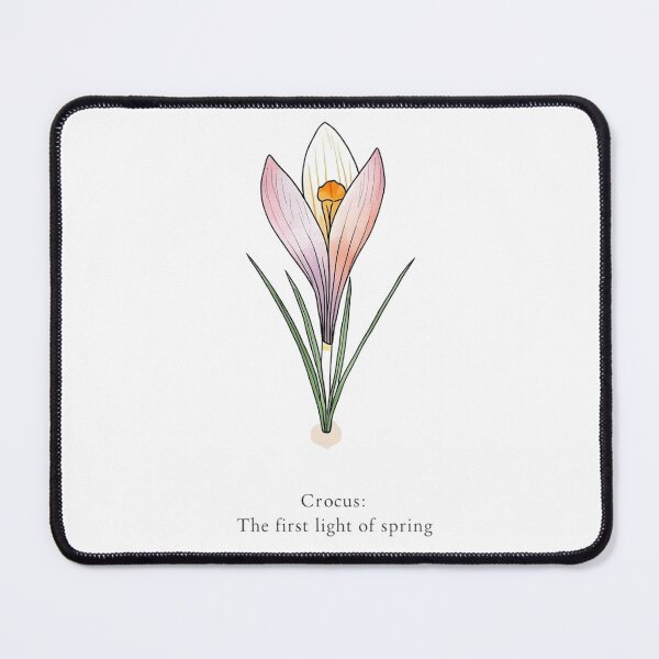 Item preview, Crocus Flower Meaning | First Light of Spring Minimalist designed and sold by YvkafromPoland.