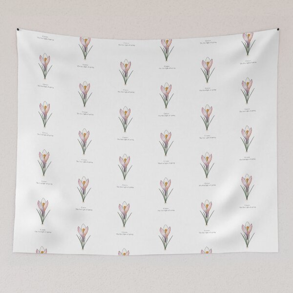 Item preview, Crocus Flower Meaning | First Light of Spring Minimalist designed and sold by YvkafromPoland.