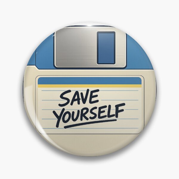 Item preview, Save Yourself Retro 90s Floppy Disk Tech Humor designed and sold by Retro Mood Co.