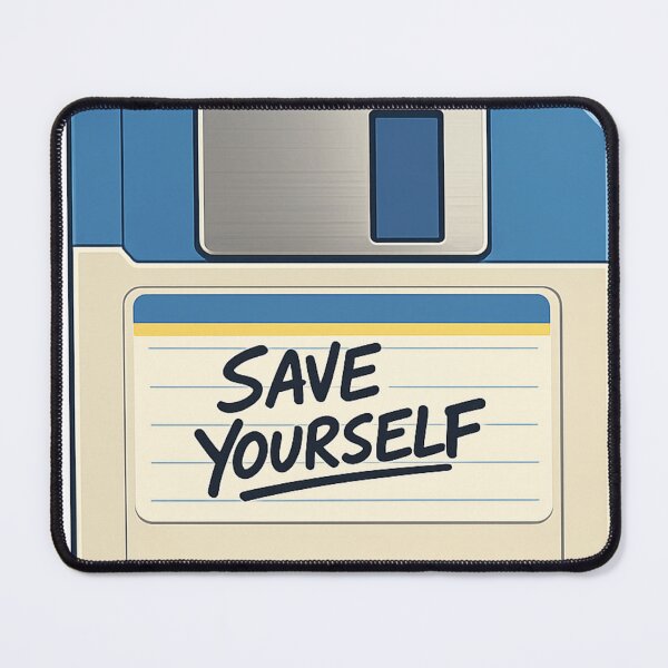 Item preview, Save Yourself Retro 90s Floppy Disk Tech Humor designed and sold by Retro Mood Co.