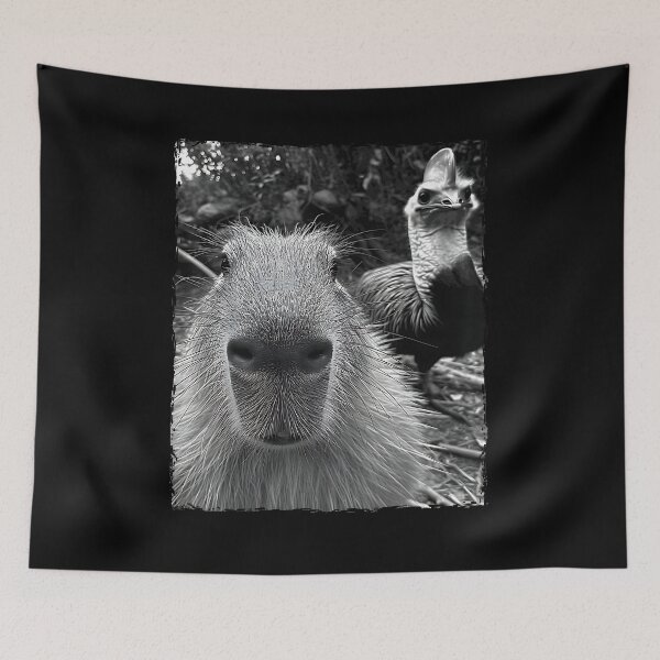 Item preview, Capybara Selfie With A Cassowary designed and sold by Cheesymatiion.