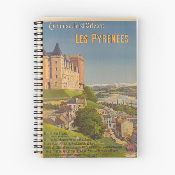 Item preview, Vintage Les Pyrénées Railway Travel Poster Hugo d'Alési designed and sold by TheSoulOfArt.