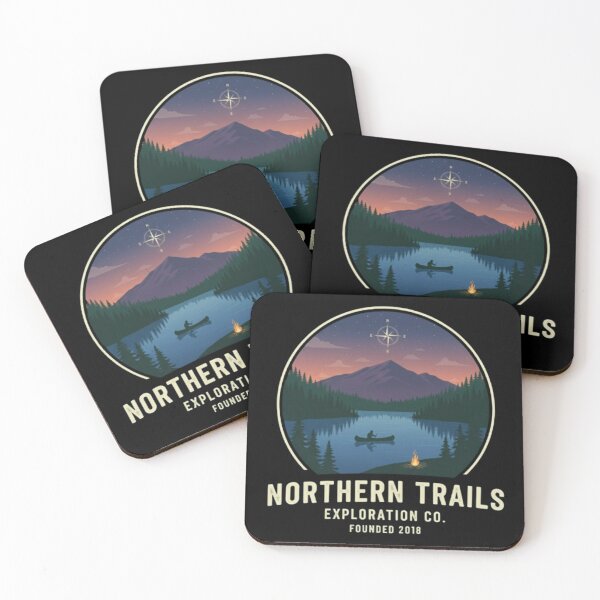 Item preview, Northern Trails – Canoe & Campfire Exploration Badge designed and sold by Dogandesighn.