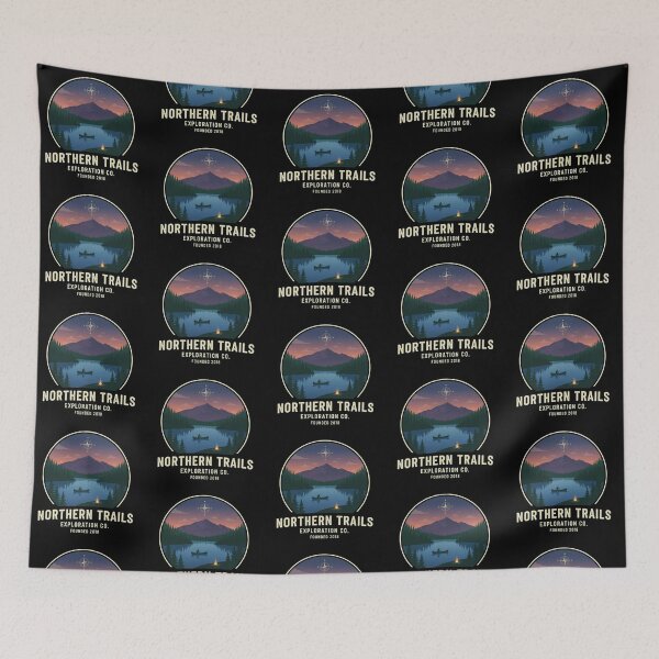 Item preview, Northern Trails – Canoe & Campfire Exploration Badge designed and sold by Dogandesighn.