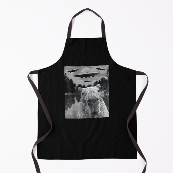 Item preview, Funny Graphic Capybara Selfie with UFOs Weird designed and sold by Cheesymatiion.