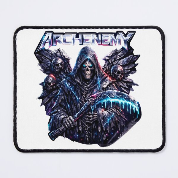 Item preview, Futuristic Grim Reaper Chrome Sticker – ARCHENEMYM Dark Metal Art 2026 designed and sold by ARTCREATESHOP.