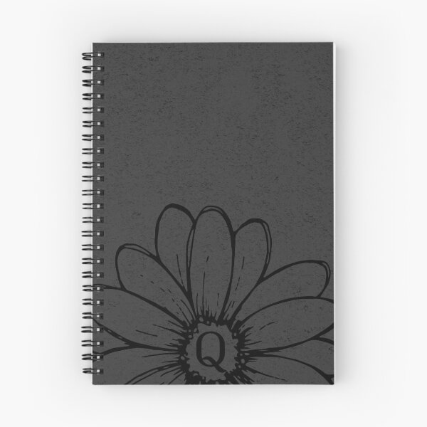 Item preview, Minimalist Monogram Q Black Daisy Flower designed and sold by TackyTime.